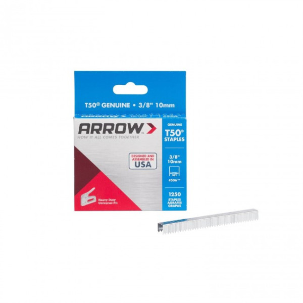 Agrafes T50 pour agrafeuse T50 BPN - longueur 10 mm - Boite de 1250 agrafes


    
    ARROW