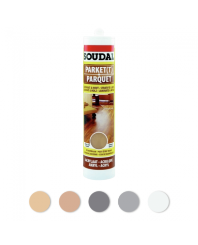 Mastic de rebouchage acrylique - pour joints de parquet


    
    SOUDAL