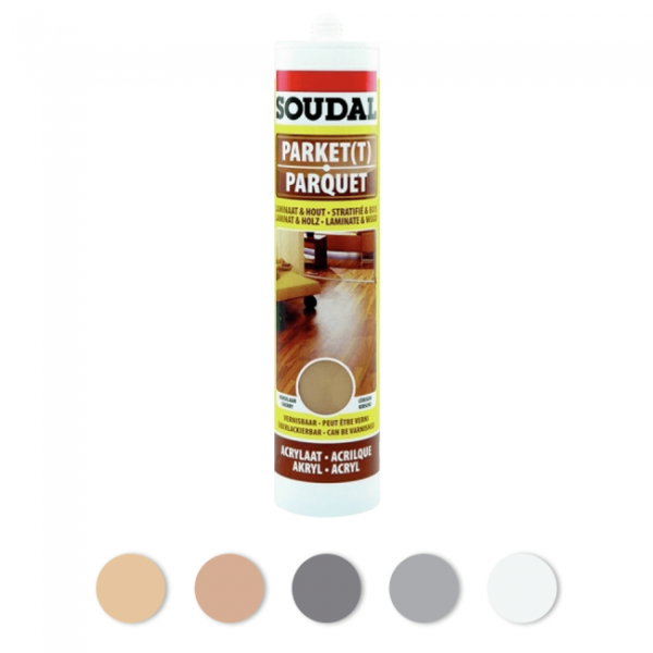 Mastic de rebouchage acrylique - pour joints de parquet


    
    SOUDAL