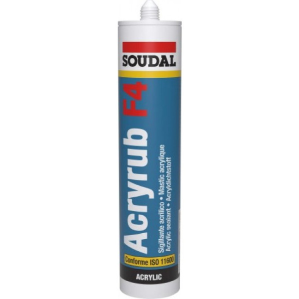 Mastic de rebouchage - acrylique - 300 ml - Acryrub F4


    
    SOUDAL