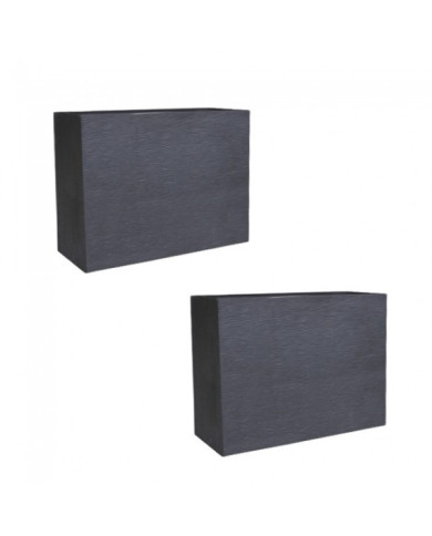 Lot de 2 Murets Loft L Graphit - double paroi - 46 litres - gris anthracite


    
    EDA PLASTIQUES