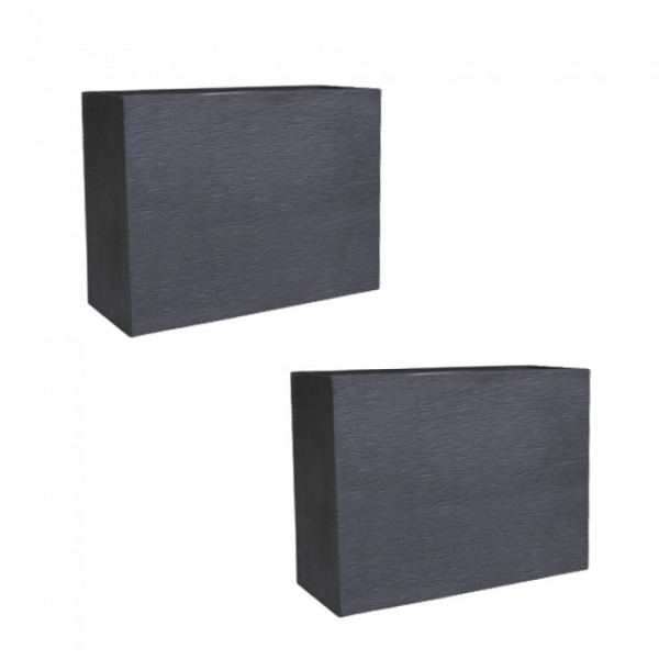 Lot de 2 Murets Loft L Graphit - double paroi - 46 litres - gris anthracite


    
    EDA PLASTIQUES