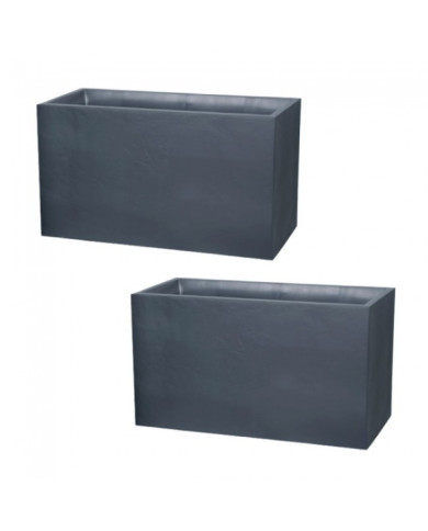 Lot de 2 Murets Volcania Gris anthracite 13732 - contenance 116 L


    
    EDA PLASTIQUES