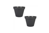 Lot de 2 Pots rond anthracite - diametre 60 cm  - 76 litres - Toscane 13614


    
    EDA PLASTIQUES