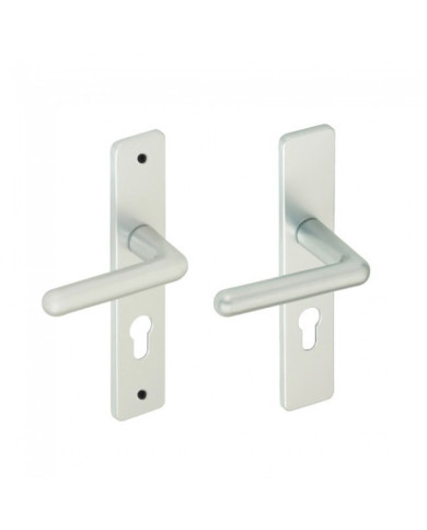 Poignées de porte col rallongé sur plaques - alu argent - Golf VACHETTE