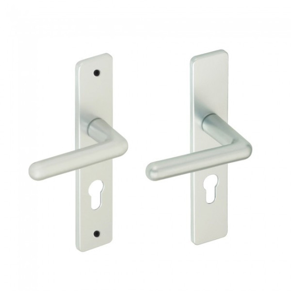 Poignées de porte col rallongé sur plaques - alu argent - Golf VACHETTE
