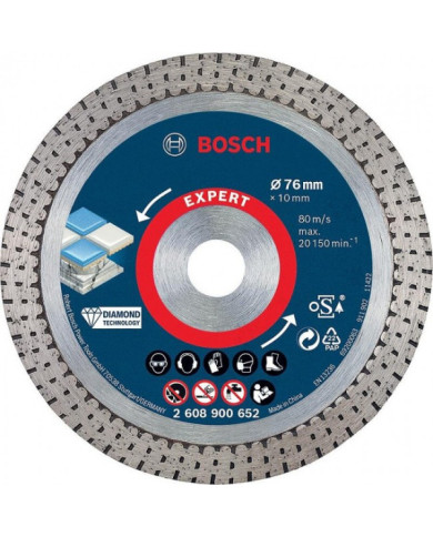 Disque diamant Hard Ceramic Expert Ø 76 x 1,5 x 100 mm BOSCH
