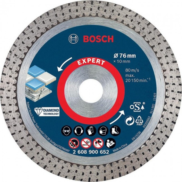 Disque diamant Hard Ceramic Expert Ø 76 x 1,5 x 100 mm BOSCH