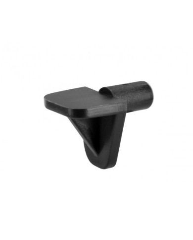 Taquet d'étagère en plastique noir équerre à enfoncer - diamètre 5 mm Interges