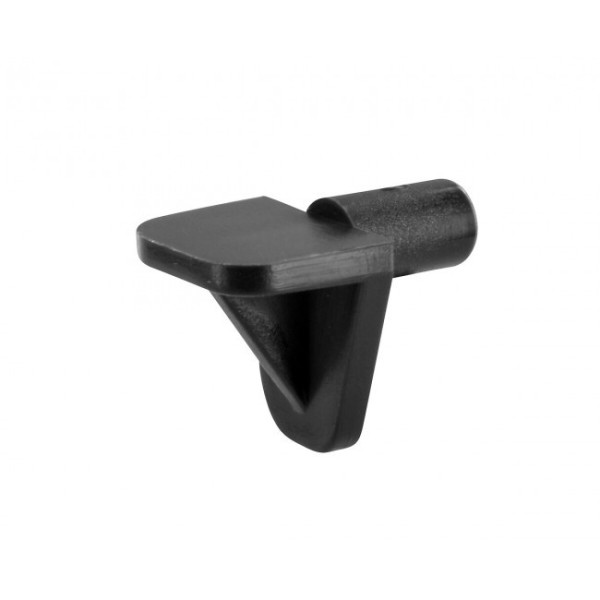 Taquet d'étagère en plastique noir équerre à enfoncer - diamètre 5 mm Interges