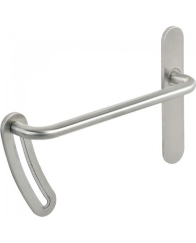 Poignées de porte sur plaques - accessibilité PMR - inox brossé J-RoX JPM