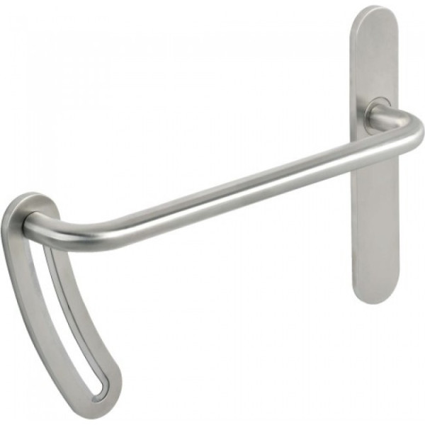 Poignées de porte sur plaques - accessibilité PMR - inox brossé J-RoX JPM