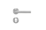 Poignées de porte sur rosaces rondes série ER 28 Rhodos - inox satiné KARCHER DESIGN