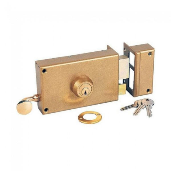 Serrure en applique horizontale à tirage - cylindre rond - Vega 1203 JPM