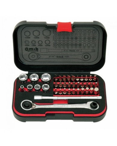 Coffret douilles radio 1/4" + vissage : 39 pièces XS BOX 9410390001 MOB