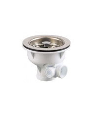 Bonde pour évier - panier en inox - sans trop-plein - 90 mm VALENTIN