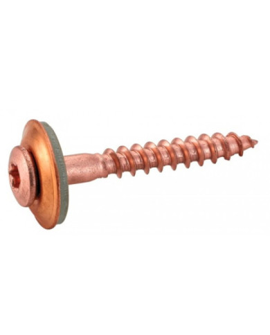 Vis à bois pour tuile - inox A2 cuivrée - avec rondelle EPDM - Torx ACTON
