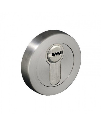 Rosace pour poignées de porte - laiton nickelé satiné - design DCG DCG