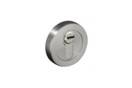 Rosace pour poignées de porte - laiton nickelé satiné - design DCG DCG