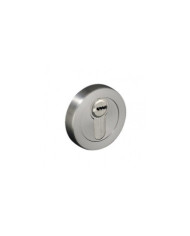 Rosace pour poignées de porte - laiton nickelé satiné - design DCG DCG