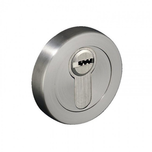 Rosace pour poignées de porte - laiton nickelé satiné - design DCG DCG