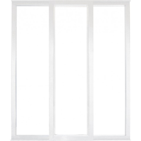 Verrière intérieure coulissante 3 carreaux 108 x 93,2 cm blanc Kit Atelier