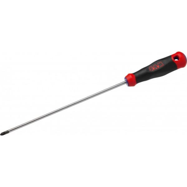 Tournevis Pozidriv lame ronde extra longue et manche bi-matière SAM OUTILLAGE