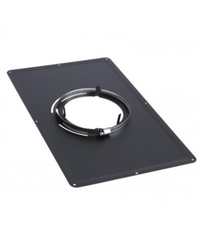 Plaque de propreté acier émail noir mat - 300 x 300 mm TEN