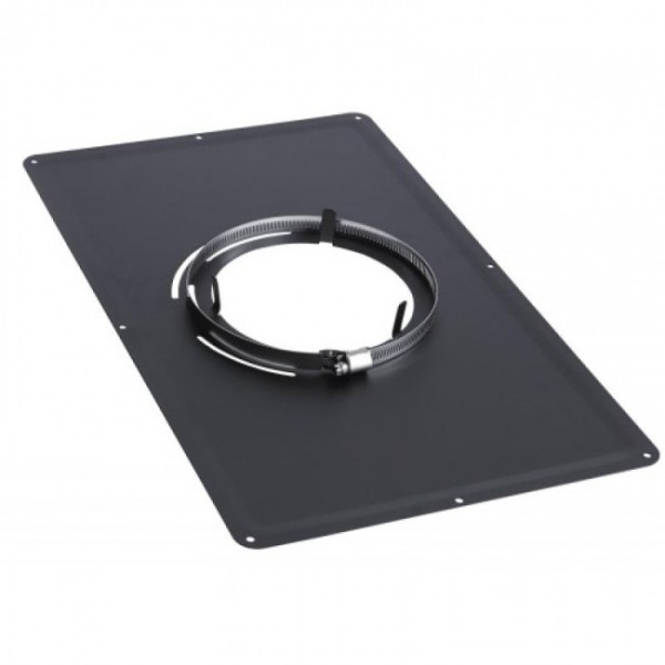 Plaque de propreté acier émail noir mat - 300 x 300 mm TEN
