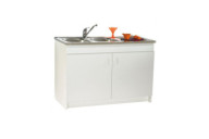 Meuble sous évier SIM NF - 120 x 60 cm - 2 portes Néova