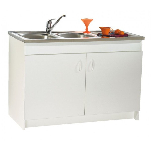 Meuble sous évier SIM NF - 120 x 60 cm - 2 portes Néova