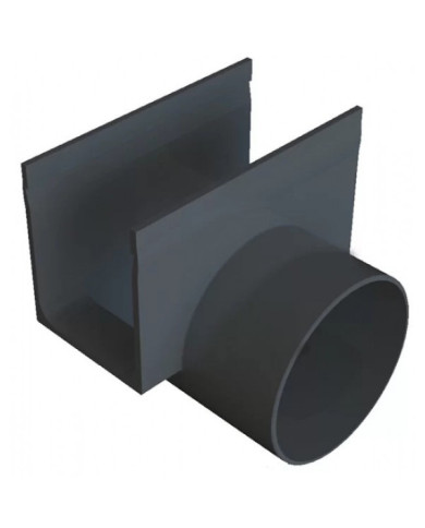 Raccord externe avec sortie horizontale 80 mm - pour caniveau Slimline ACO