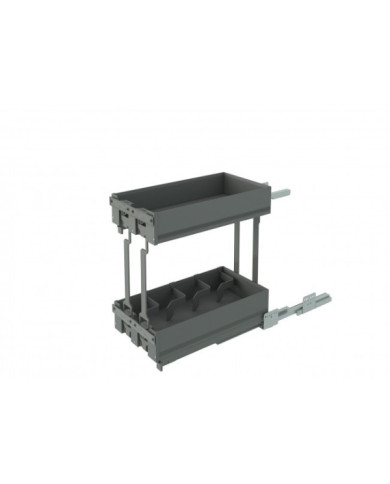 Panier extractible bouteilles - meuble bas - 2 niveaux - 7102 K INOXA