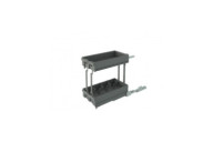 Panier extractible bouteilles - meuble bas - 2 niveaux - 7102 K INOXA