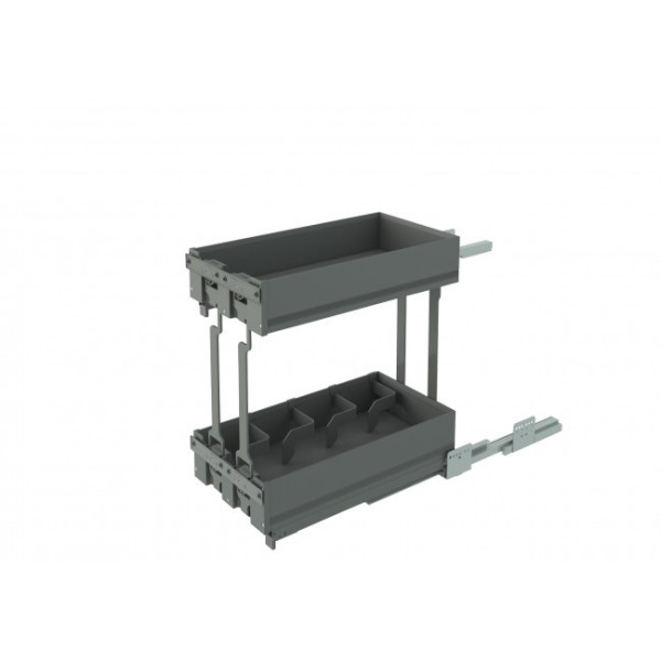 Panier extractible bouteilles - meuble bas - 2 niveaux - 7102 K INOXA