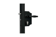 Serrure rustique noir pour portail battant - LAKQ 40 LOCINOX