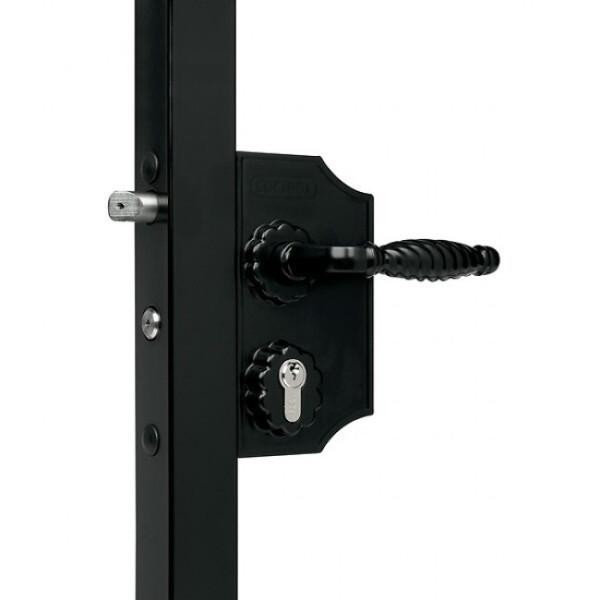Serrure rustique noir pour portail battant - LAKQ 40 LOCINOX