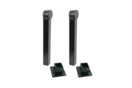 Lot de 2 butoirs de portail avec tube Arréstop noir et embase à visser TIRARD