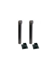 Lot de 2 butoirs de portail avec tube Arréstop noir et embase à visser TIRARD