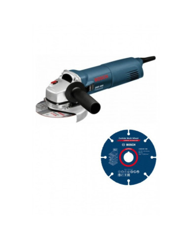 Lot Meuleuse d'angle 125 mm 1400 W GWS 1400 - 0601824800 + 3 disques à tronçonner Expert Carbide Multi Wheel 125mm BOSCH