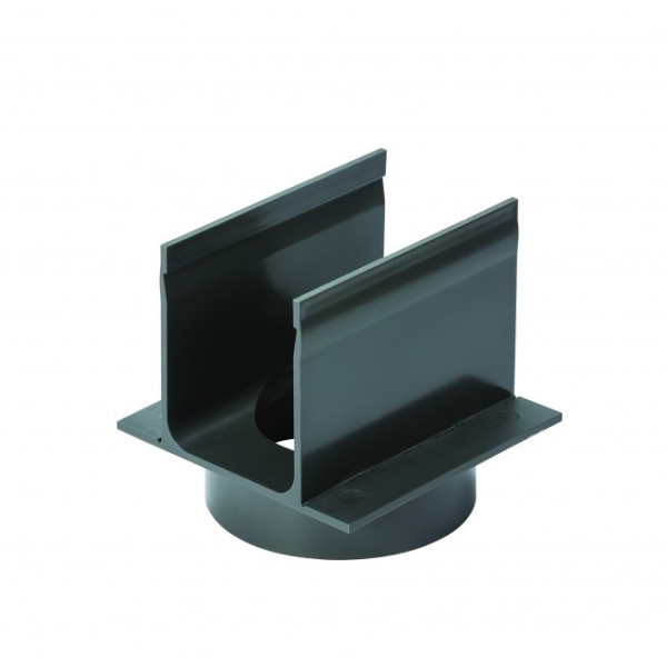 Raccord externe avec sortie verticale 80 mm - pour caniveau Slimline ACO