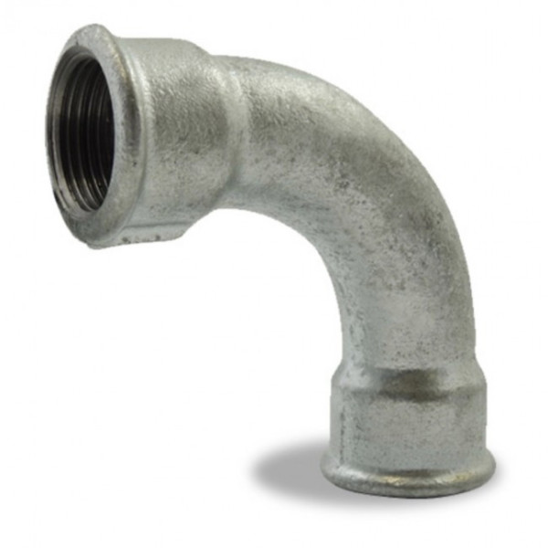 Courbe fonte 90° grand rayon femelle / femelle galvanisé - référence 2 CODITAL