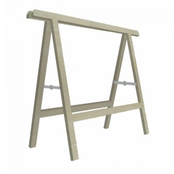Tréteau pliant hêtre - hauteur 770 mm - longueur 800 mm - section 50 x 24 mm JACQUENET-MALIN