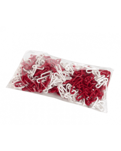 Chaine de signalisation en plastique rouge/blanc NOVAP