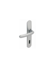 Poignées de porte sur plaques - aluminium chromé velours - Slim VACHETTE