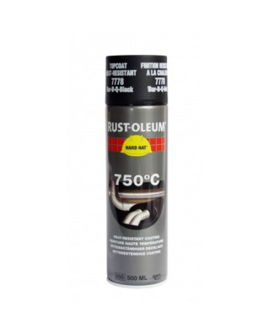 Peinture haute température 750° aérosol noir Hard Hat RUST-OLEUM