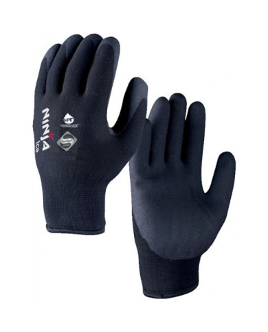 Gants d'hiver en nylon chaud - enduit PVC HPT - NINJA ICE - noir SINGER SAFETY