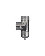 Té à 90° avec purge en inox 304 - femelle 140x146 TEN