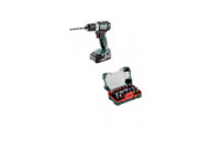 Perceuse visseuse sans fil 18V 2 x 2 Ah Li-Power BS18L BL avec coffret embout de vissage 15 pièces METABO