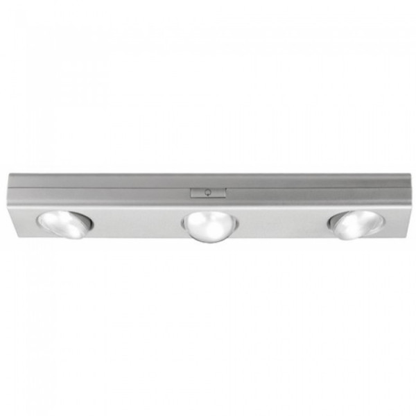 Réglette de placard - 3 spots - LED - Jiggle - à pile PAULMANN